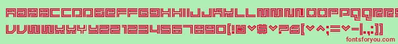 Supreme Font – Red Fonts on Green Background