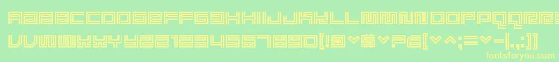 Supreme Font – Yellow Fonts on Green Background