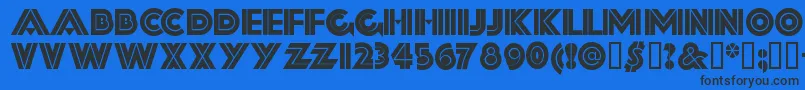 Fortysecondstreethb Font – Black Fonts on Blue Background