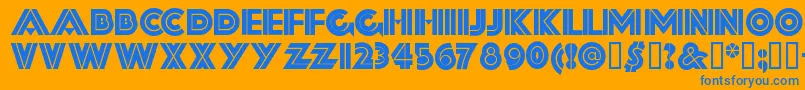 Fortysecondstreethb Font – Blue Fonts on Orange Background