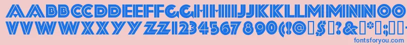 Fortysecondstreethb Font – Blue Fonts on Pink Background