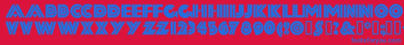 Fortysecondstreethb Font – Blue Fonts on Red Background