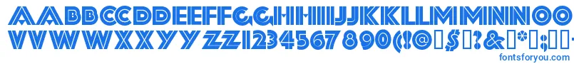 Czcionka Fortysecondstreethb – niebieskie czcionki