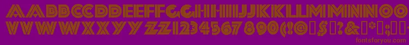 Fortysecondstreethb Font – Brown Fonts on Purple Background