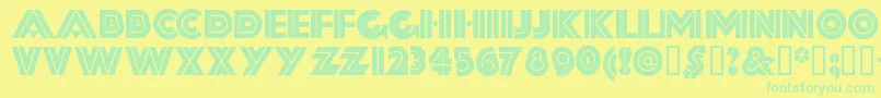 Fortysecondstreethb Font – Green Fonts on Yellow Background