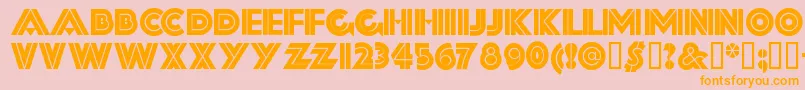 Fortysecondstreethb Font – Orange Fonts on Pink Background