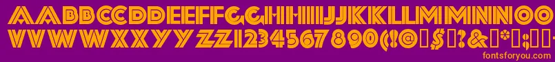 Шрифт Fortysecondstreethb – оранжевые шрифты на фиолетовом фоне