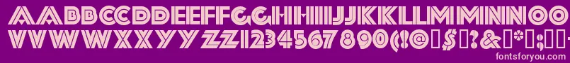 Fortysecondstreethb Font – Pink Fonts on Purple Background
