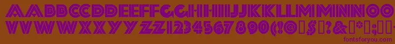 Fortysecondstreethb Font – Purple Fonts on Brown Background
