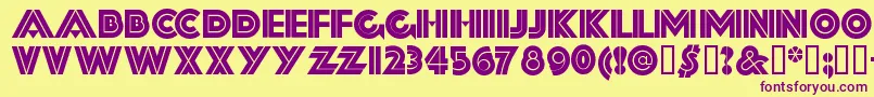 Fortysecondstreethb Font – Purple Fonts on Yellow Background