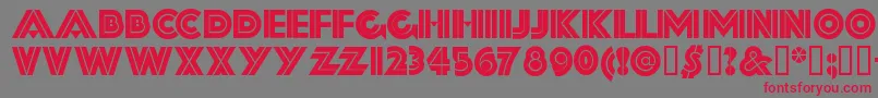 フォントFortysecondstreethb – 赤い文字の灰色の背景