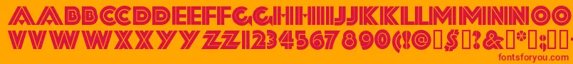 Fortysecondstreethb Font – Red Fonts on Orange Background