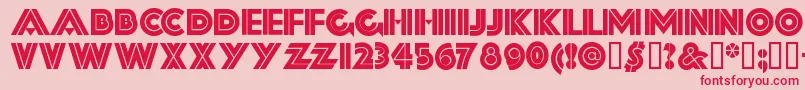Шрифт Fortysecondstreethb – красные шрифты на розовом фоне