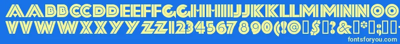 Fortysecondstreethb Font – Yellow Fonts on Blue Background