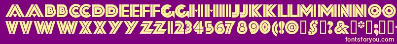 Fortysecondstreethb Font – Yellow Fonts on Purple Background