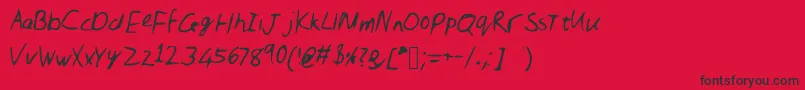 Nic Font – Black Fonts on Red Background
