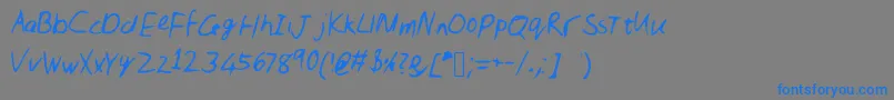 Nic-Schriftart – Blaue Schriften auf grauem Hintergrund