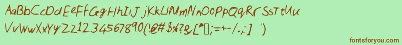 Nic Font – Brown Fonts on Green Background