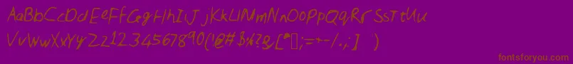 Nic Font – Brown Fonts on Purple Background