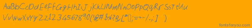 フォントNic – オレンジの背景に灰色の文字