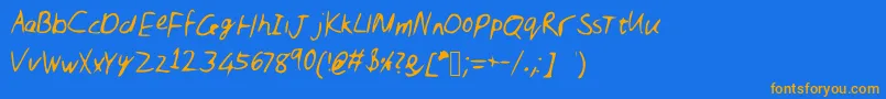 More about Nic Font Nic Font – Orange Fonts on Blue Background