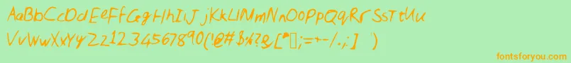More about Nic Font Nic Font – Orange Fonts on Green Background