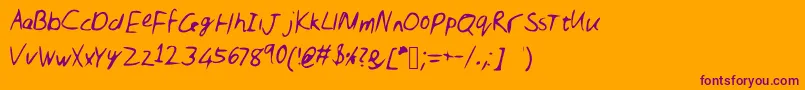 Weitere Informationen zur Nic-Schriftart Nic-Schriftart – Violette Schriften auf orangefarbenem Hintergrund
