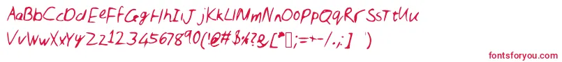 Nic Font – Red Fonts on White Background