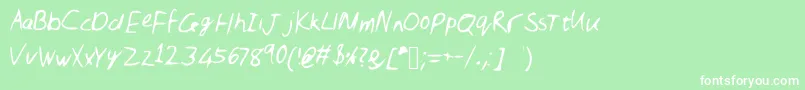 Nic Font – White Fonts on Green Background