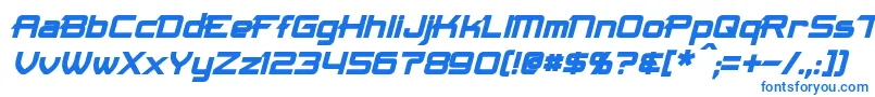 フォントMaximizeBoldItalic – 白い背景に青い文字