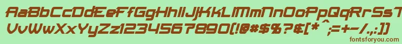 MaximizeBoldItalic Font – Brown Fonts on Green Background