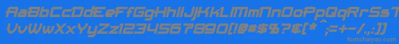 MaximizeBoldItalic Font – Gray Fonts on Blue Background
