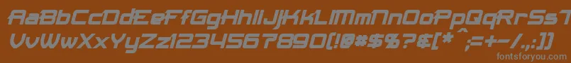 フォントMaximizeBoldItalic – 茶色の背景に灰色の文字