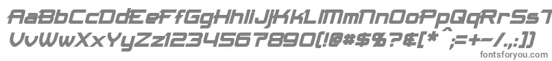 フォントMaximizeBoldItalic – 白い背景に灰色の文字