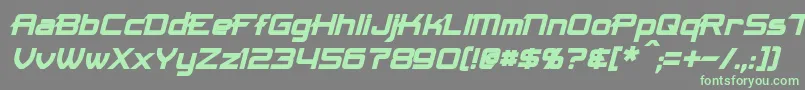 MaximizeBoldItalic Font – Green Fonts on Gray Background