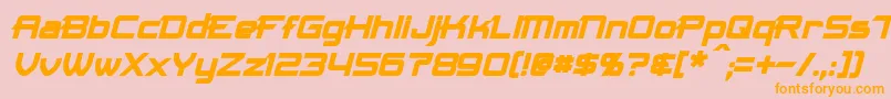 MaximizeBoldItalic Font – Orange Fonts on Pink Background