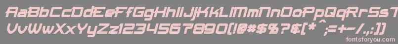 フォントMaximizeBoldItalic – 灰色の背景にピンクのフォント