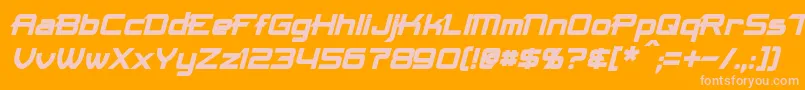 MaximizeBoldItalic Font – Pink Fonts on Orange Background