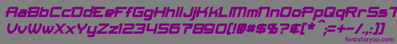 Шрифт MaximizeBoldItalic – фиолетовые шрифты на сером фоне