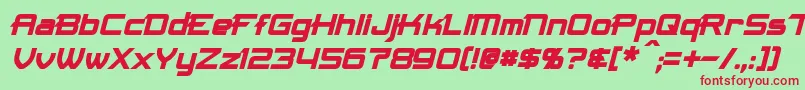 フォントMaximizeBoldItalic – 赤い文字の緑の背景