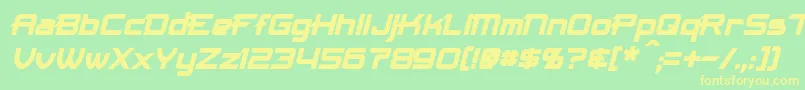 MaximizeBoldItalic Font – Yellow Fonts on Green Background