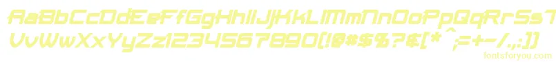 Шрифт MaximizeBoldItalic – жёлтые шрифты на белом фоне