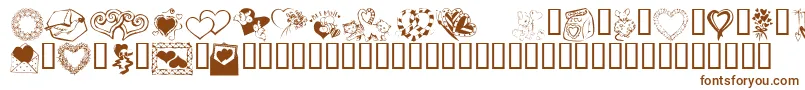 KrKatsGotANewValentine-Schriftart – Braune Schriften