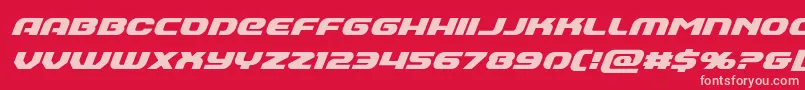 Annapolissuperital Font – Pink Fonts on Red Background