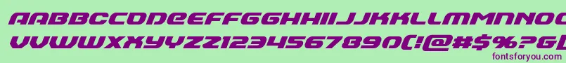 Annapolissuperital Font – Purple Fonts on Green Background
