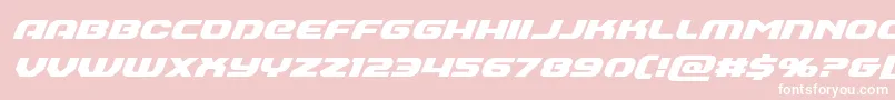 Annapolissuperital-Schriftart – Weiße Schriften auf rosa Hintergrund