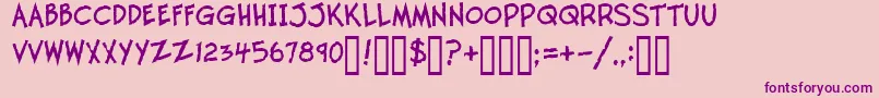 12tonfishstick Font – Purple Fonts on Pink Background