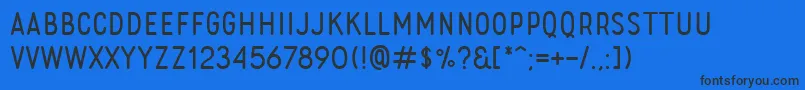 Шрифт RoladeFree – чёрные шрифты на синем фоне