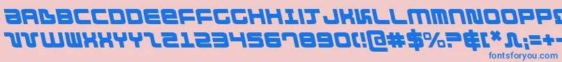 フォントDirektorLeftalic – ピンクの背景に青い文字
