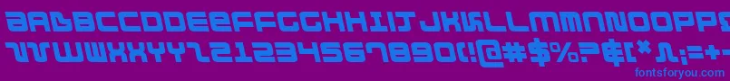 DirektorLeftalic-fontti – siniset fontit violetilla taustalla